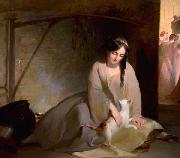 Thomas Sully Cinderella at the Kitchen Fire oil painting